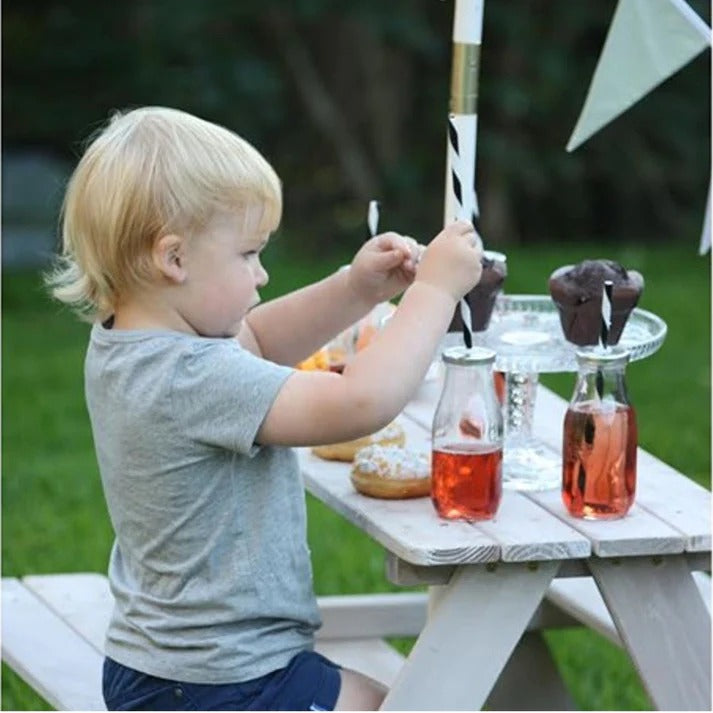 Baštenska garnitura KINDER HOME, Dečiji sto za piknik, Kišobran anti-UV 30+