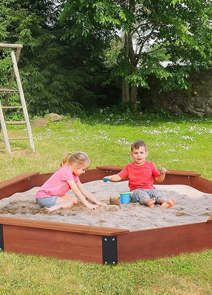 Veliki dečiji peščanik KINDER HOME, drveni osmougaonik, vodootporna navlaka