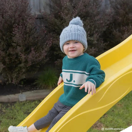 Dječja drvena penjalica sa toboganom KINDER HOME