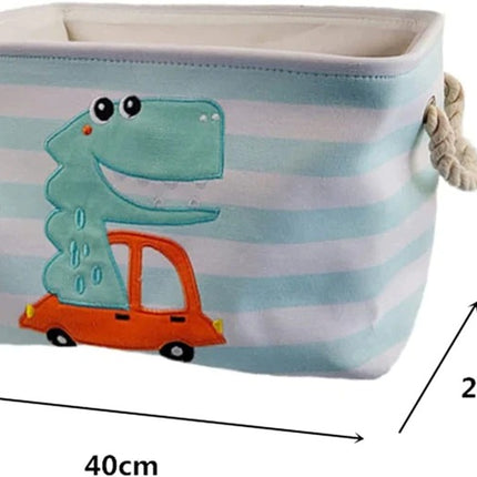 Kutija za odlaganje igračaka, odjeće, kozmetike, sklopiva, sa pogodnim ručkama, za dječju sobu, spavaću sobu, dnevnu sobu - Dinosaurus