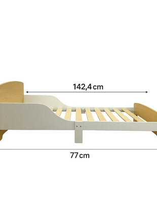 Dečiji drveni krevet sa zaštitom i ramom za dušek 140/70 cm – KINDER HOME