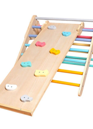 Pikler trougao KINDER HOME 2 u 1 Drvena penjalica i tobogan