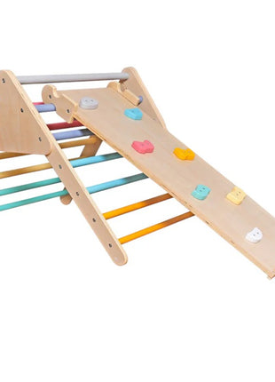 Pikler trougao KINDER HOME 2 u 1 Drvena penjalica i tobogan